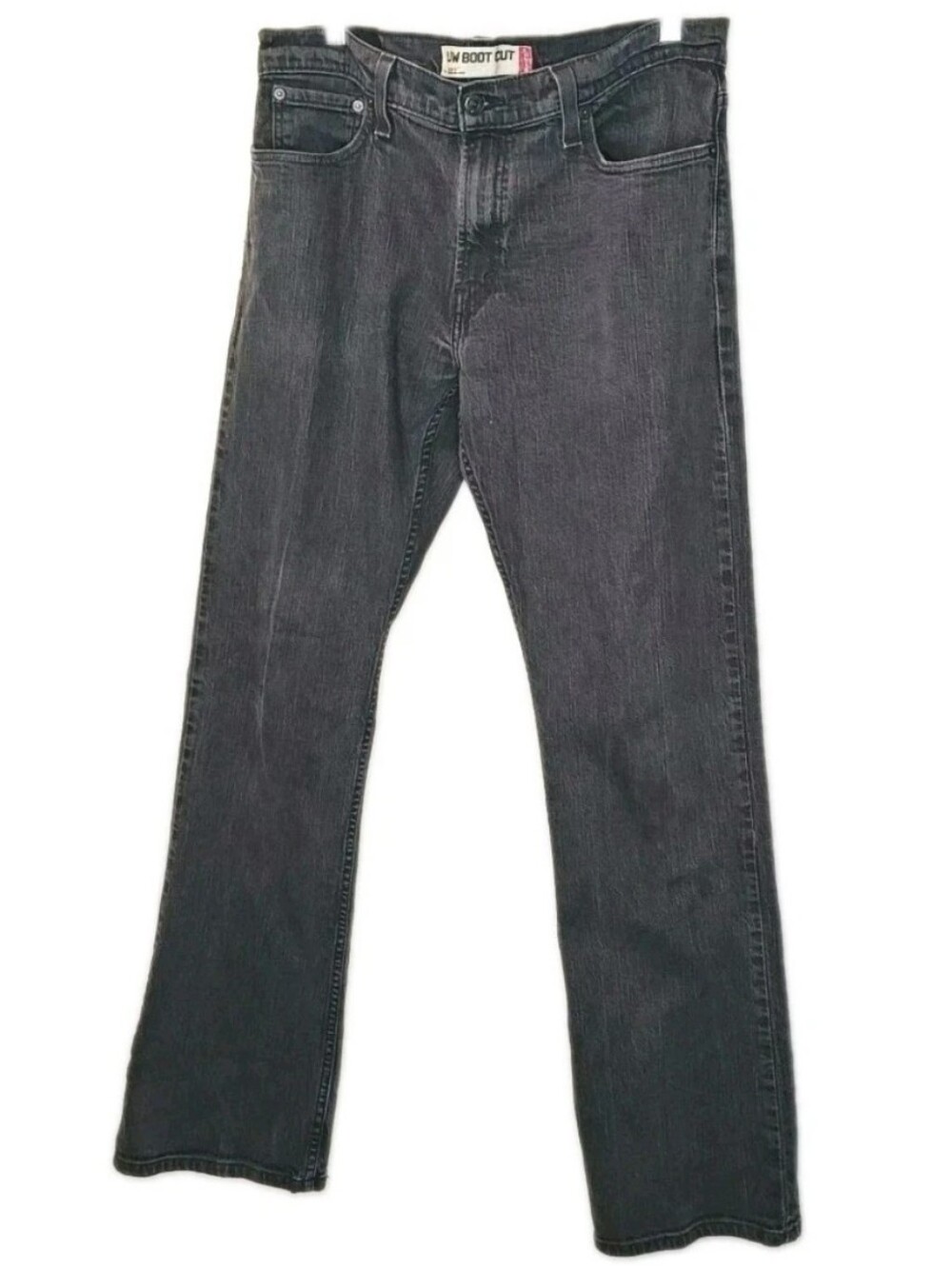 Levi's 527 Jeans Men 34 X 34 Y2K Low Rise Boot Cut Faded Black Stretch Denim